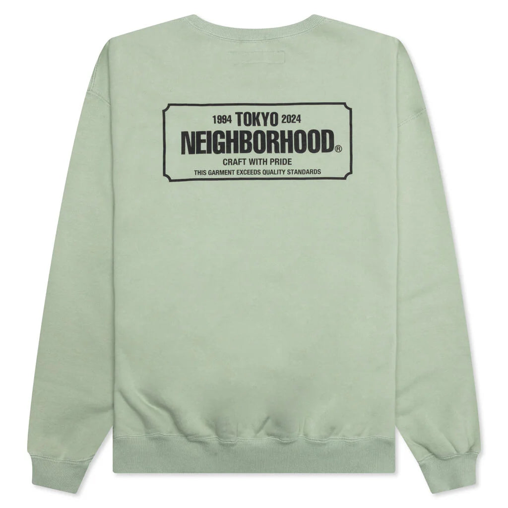Classic Sweat Shirt L S Sage Green