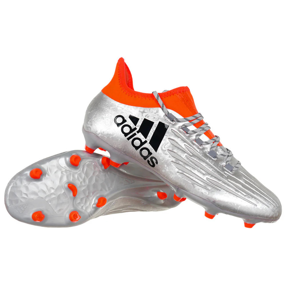 adidas X 162 FG Soccer Shoes Silver Black Red