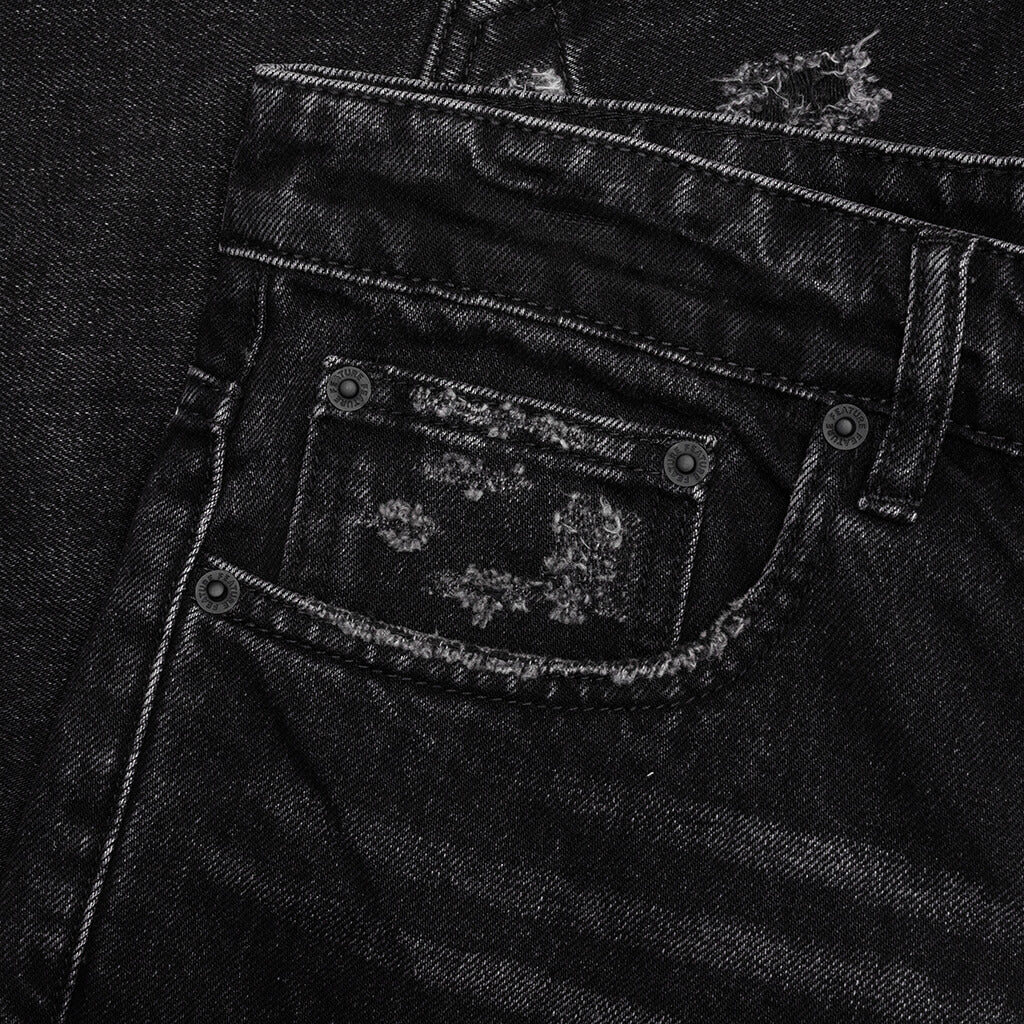 Ian Slim Denim Short Vintage Black
