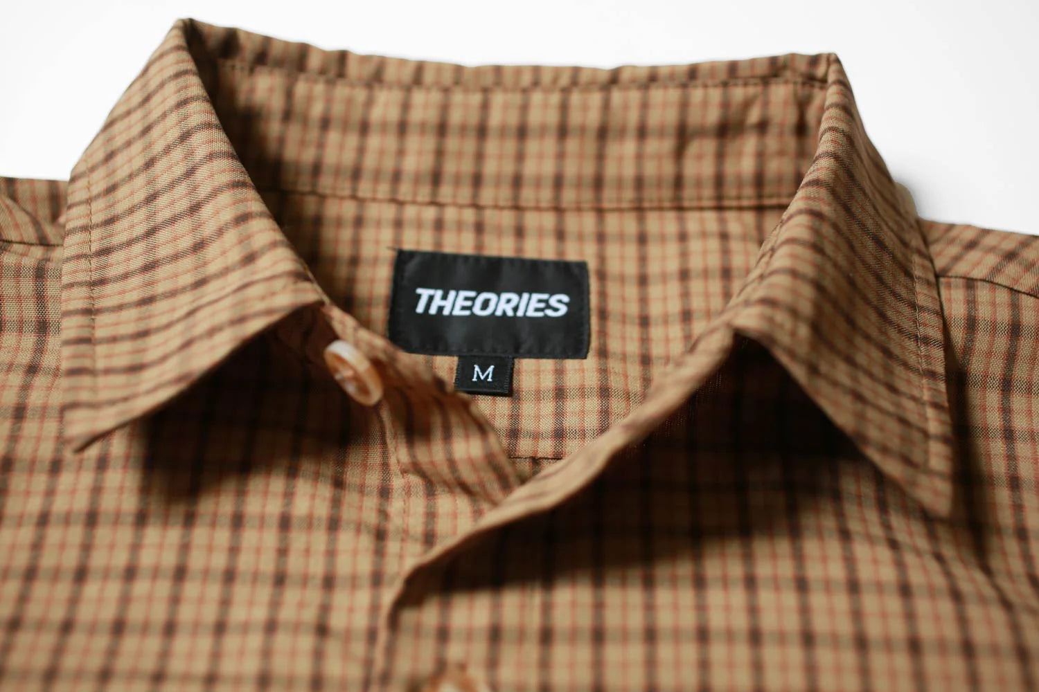 Theories Avignon Flannel Button Up Caramel