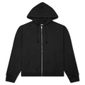 Raglan Zip Hoodie Washed Black