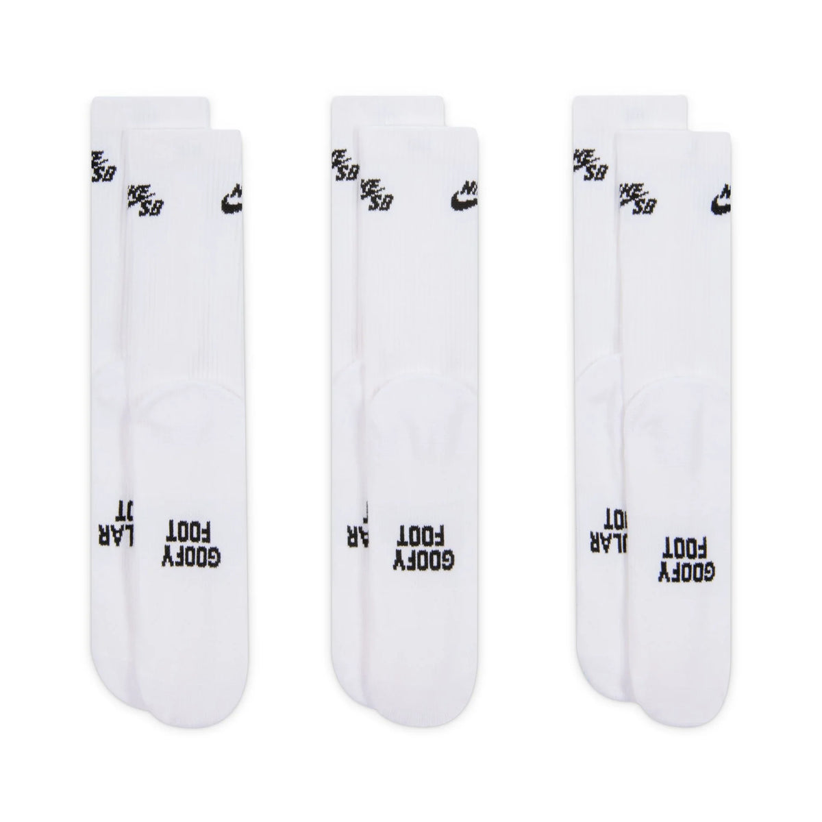 Nike SB Everyday Elevated White Skate Socks 3 Pairs