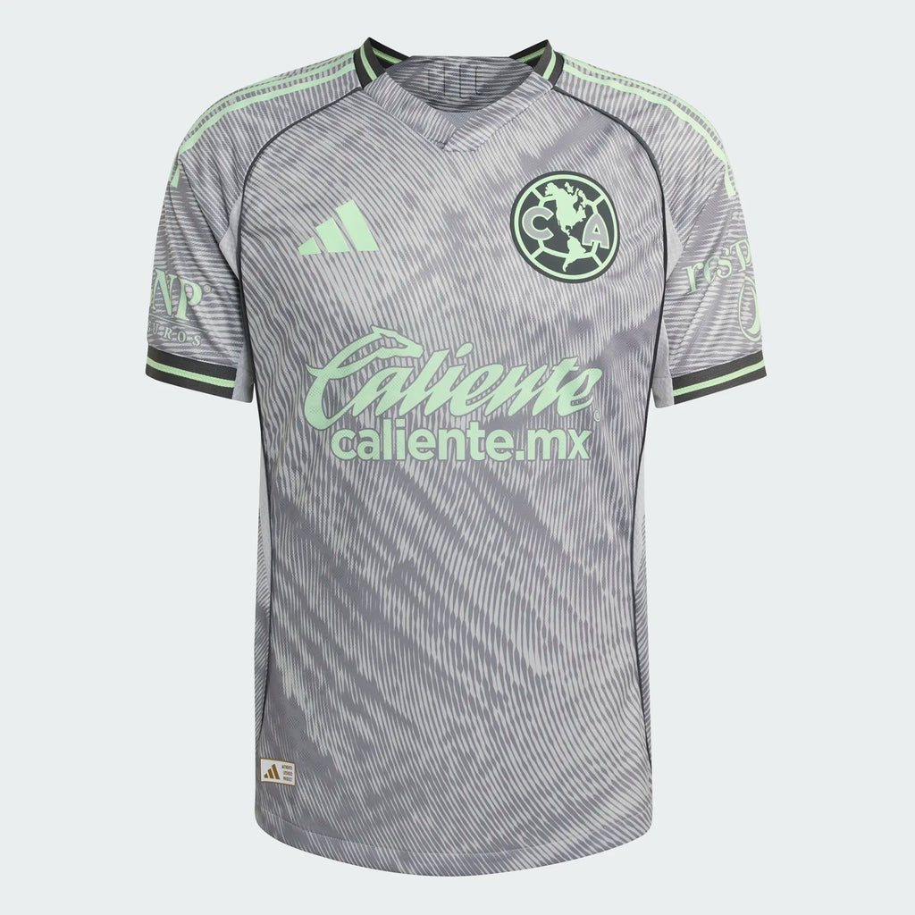 adidas Club America Third Authentic Mens Soccer Jersey 25 26 Grey