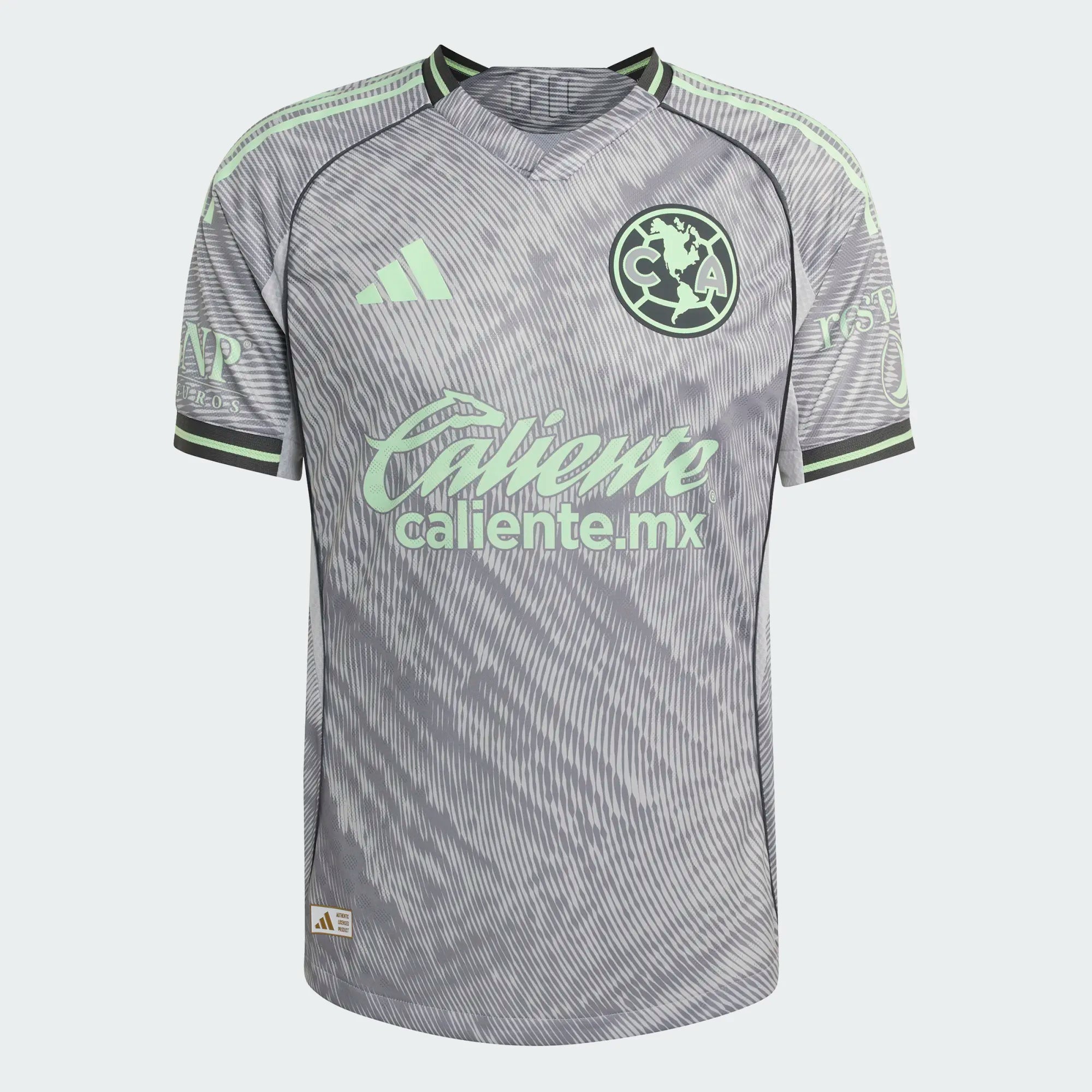 adidas Club America Third Authentic Mens Soccer Jersey 25 26 Grey