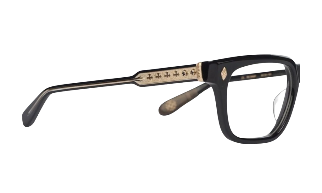 18K Gold Plated Black Glasses "Ambidixtrous" CHRM0830