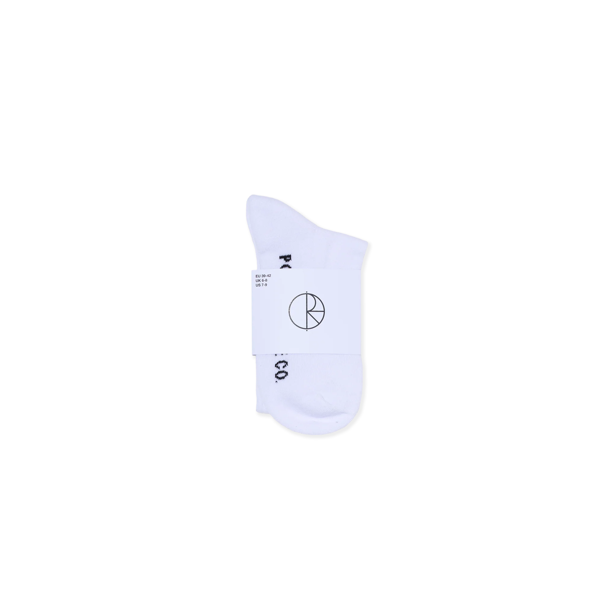 Polar Easy Now Long Rib Socks White