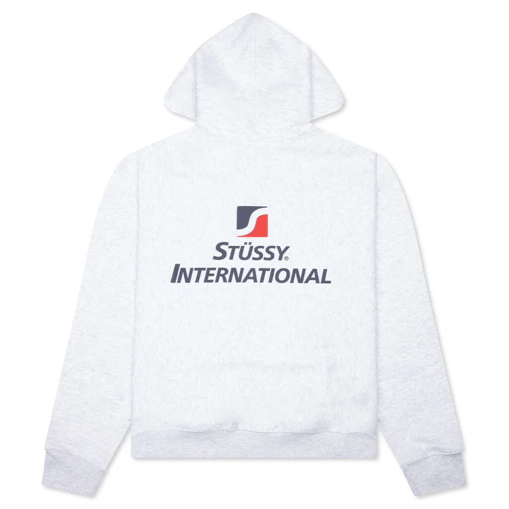 Stüssy International Zip Hoodie Ash Heather
