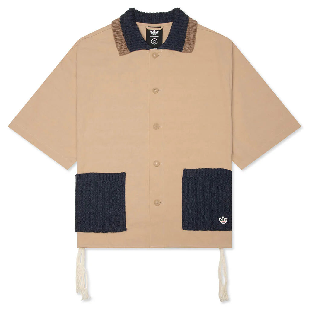 adidas Originals x CLOT by Edison Chen Redifined Utility Short Sleeve Shirt Warm Sandstone