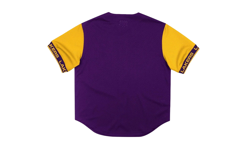 NBA Pure Shooter Mesh Button Front Shirt "Los Angeles Lakers - Purple" MSBFAJ19017 LALPURP