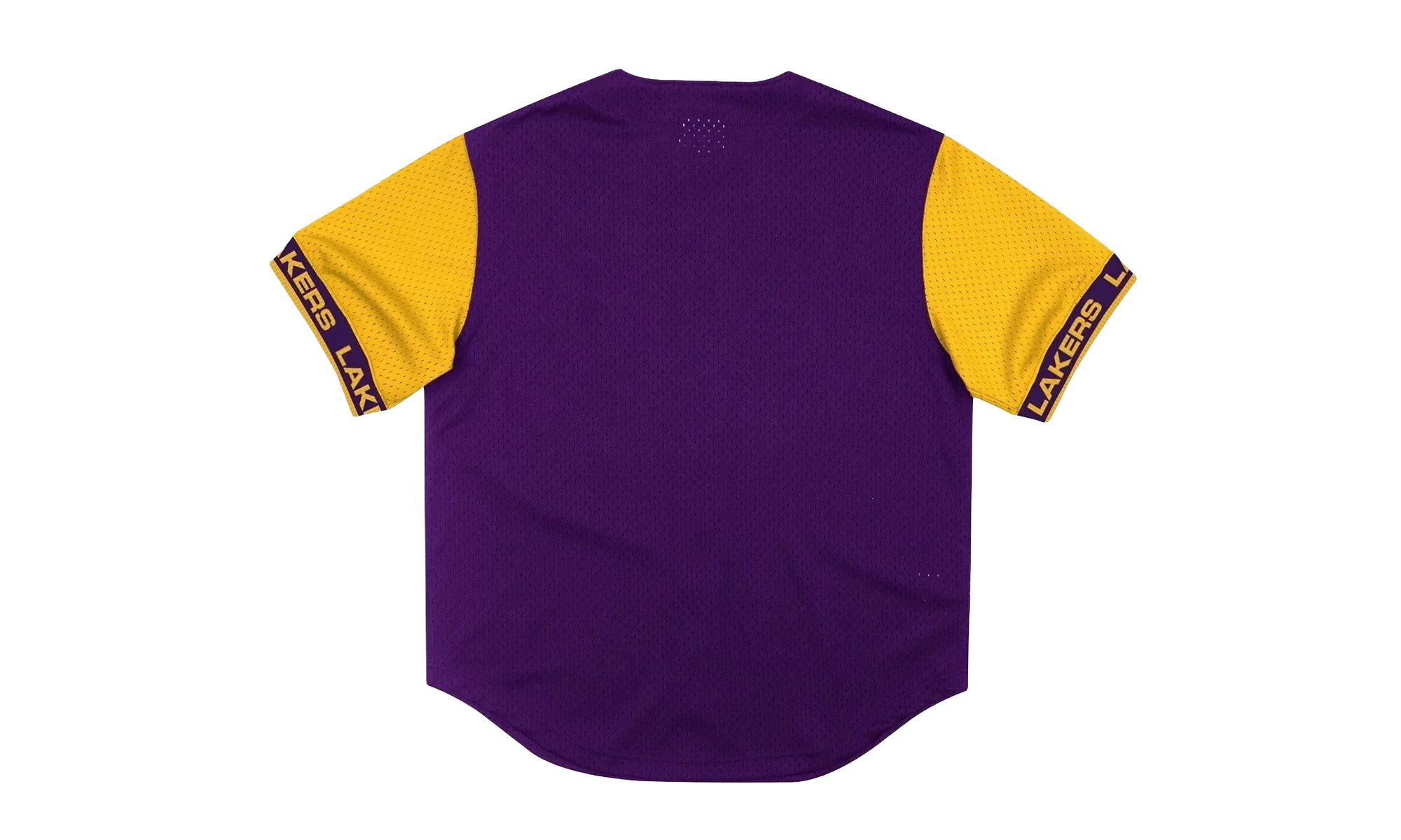 NBA Pure Shooter Mesh Button Front Shirt "Los Angeles Lakers - Purple" MSBFAJ19017 LALPURP