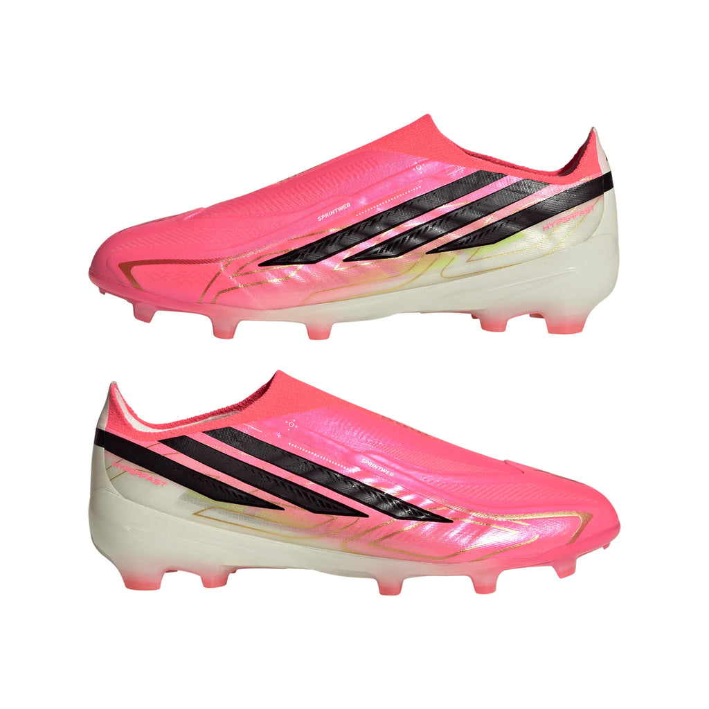 adidas F50 Hyperfast Elite Laceless Firm Ground Youth Soccer Cleats Turquesa Black Gold