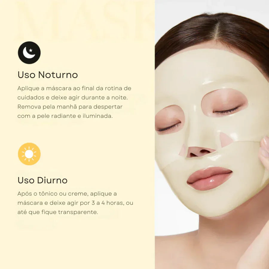 Máscara Jelly Dourada com Ácido Kójico e Cúrcuma Kit com 4