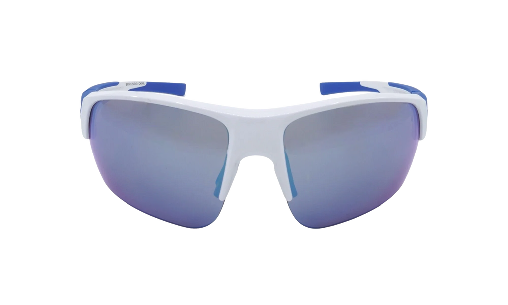 Changeup Dual Sunglasses "Gray Mirror - Shiny White / Royal Blue" S8650129 040