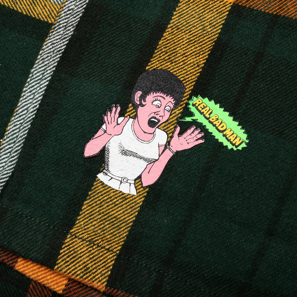 Work Flannel Shirt Green