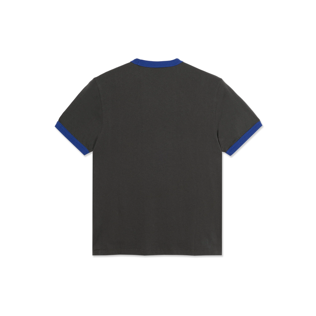 Polar Skate Co Ringer Tee Dirty Black Egyptian Blue