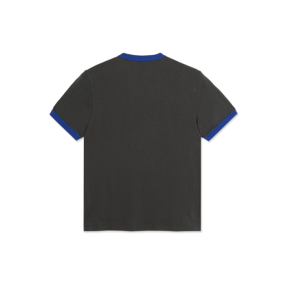 Polar Skate Co Ringer Tee Dirty Black Egyptian Blue
