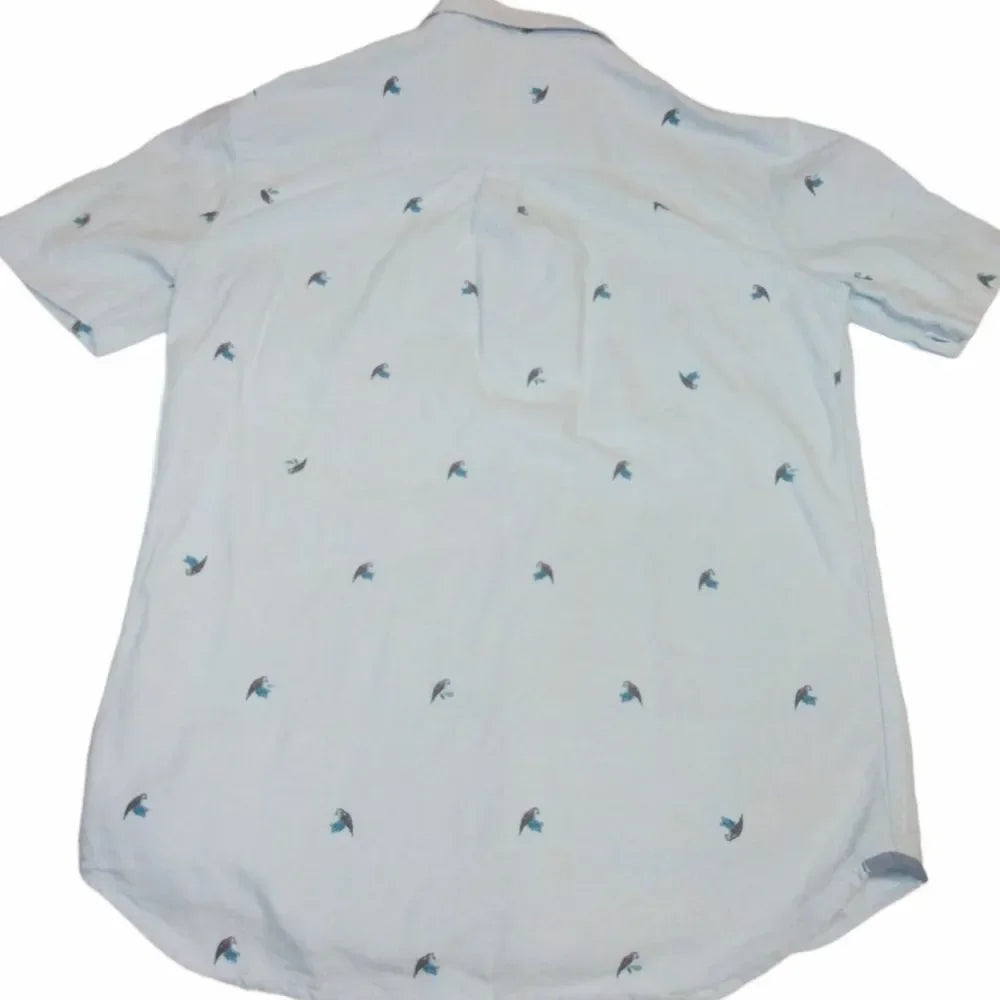 Vans Houser Boys Short Sleeve Button Up Baby Blue