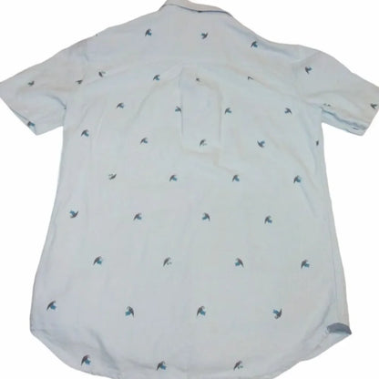 Vans Houser Boys Short Sleeve Button Up Baby Blue