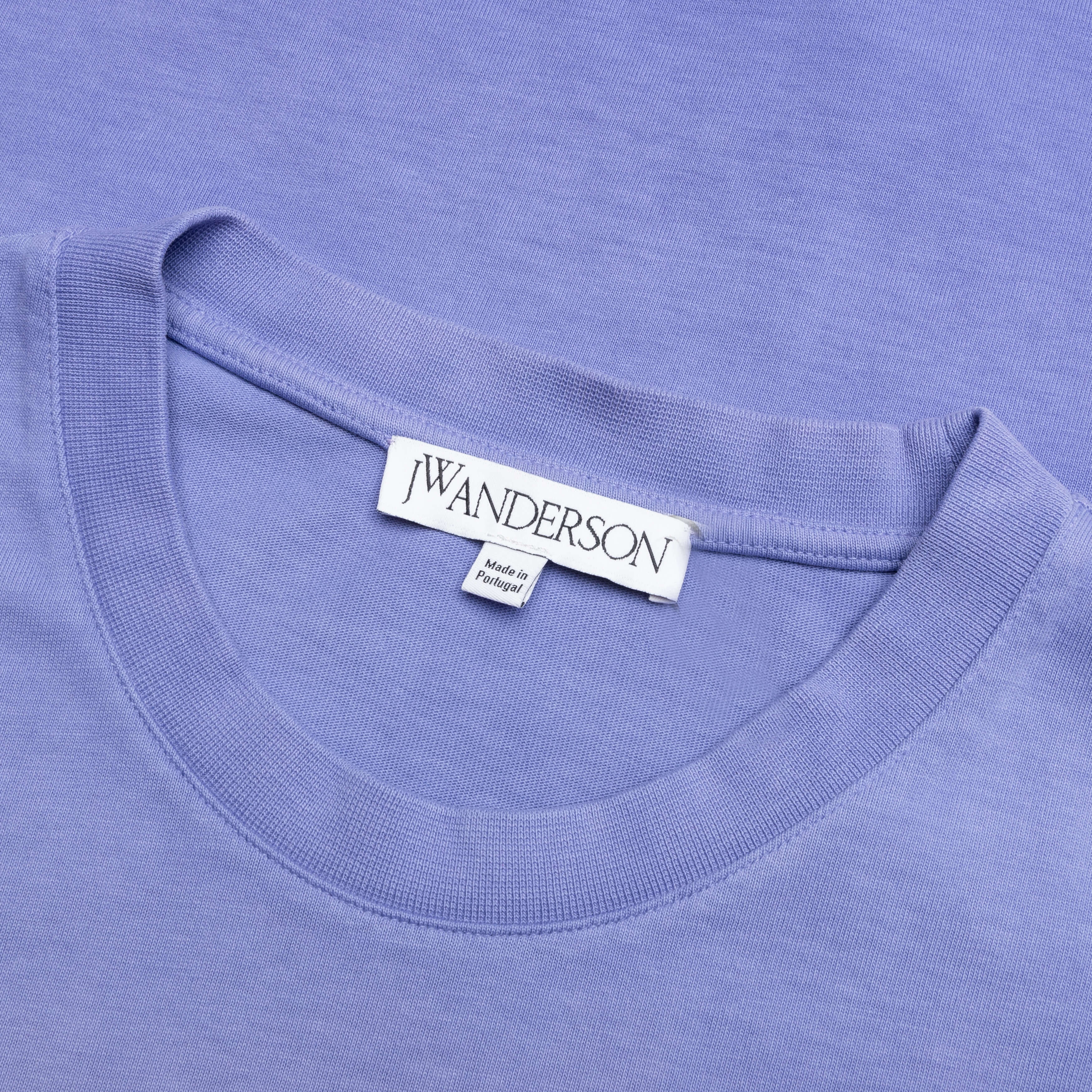 Logo Embroidery Gradient T Shirt Lavender