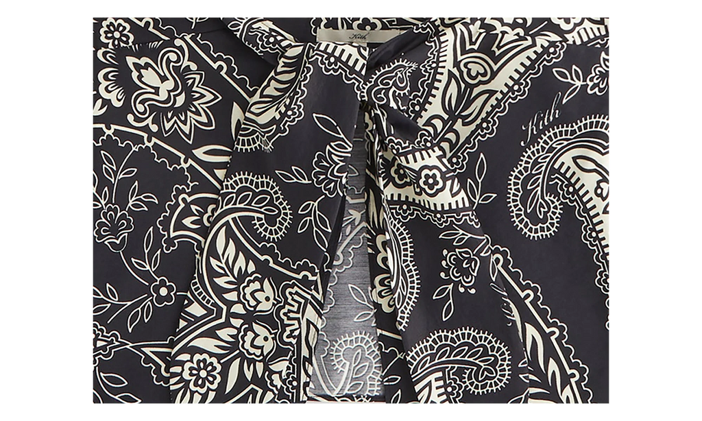 Luna Paisley Tie Front Cami Top WMNS "Black" KITH123