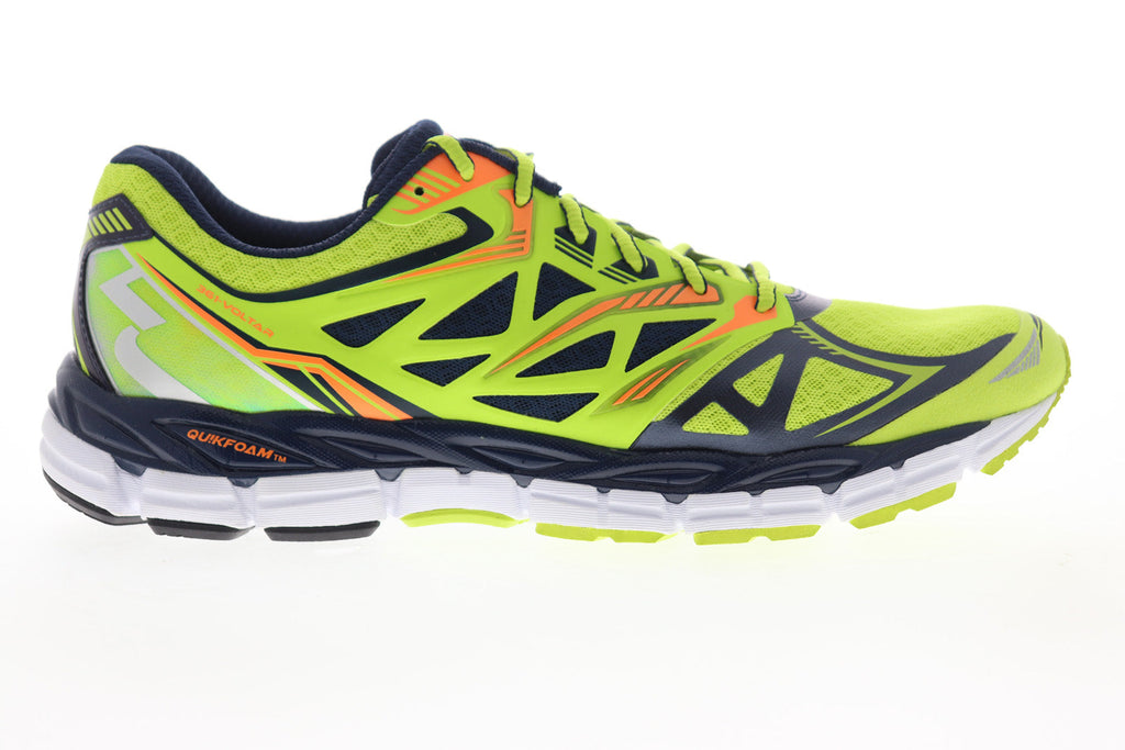 Voltar Mens Green Mesh Low Top Lace Up Athletic Running Shoes