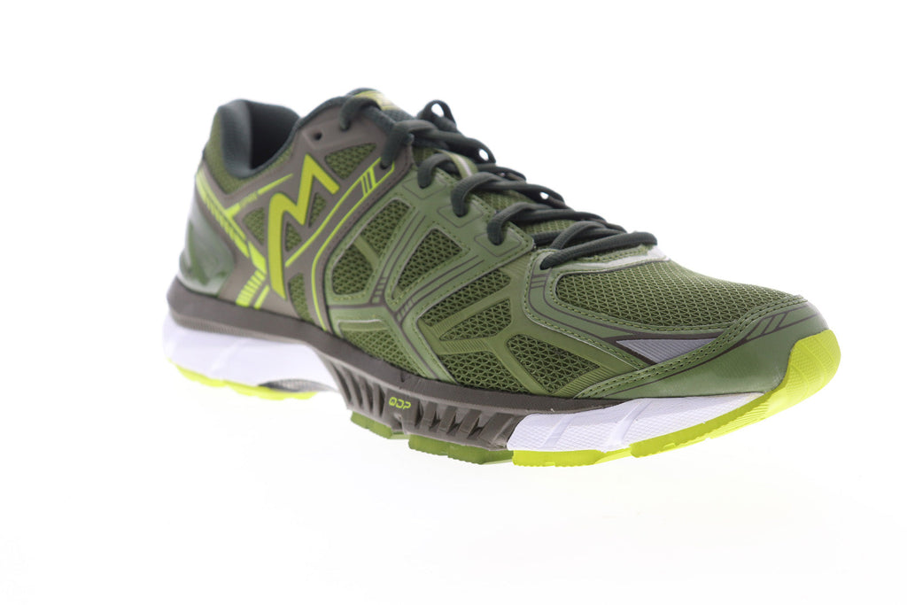 Spire Mens Green Mesh Low Top Lace Up Athletic Running Shoes