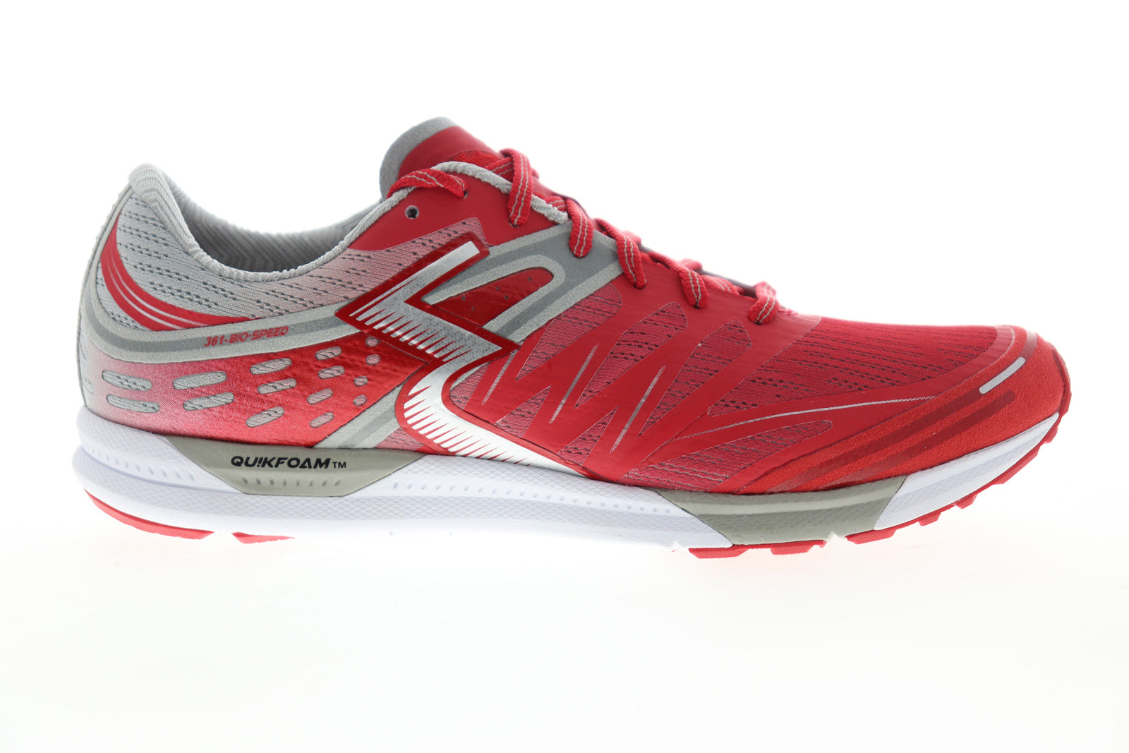 Bio Speed Mens Red Mesh Low Top Athletic Cross Training Shoes