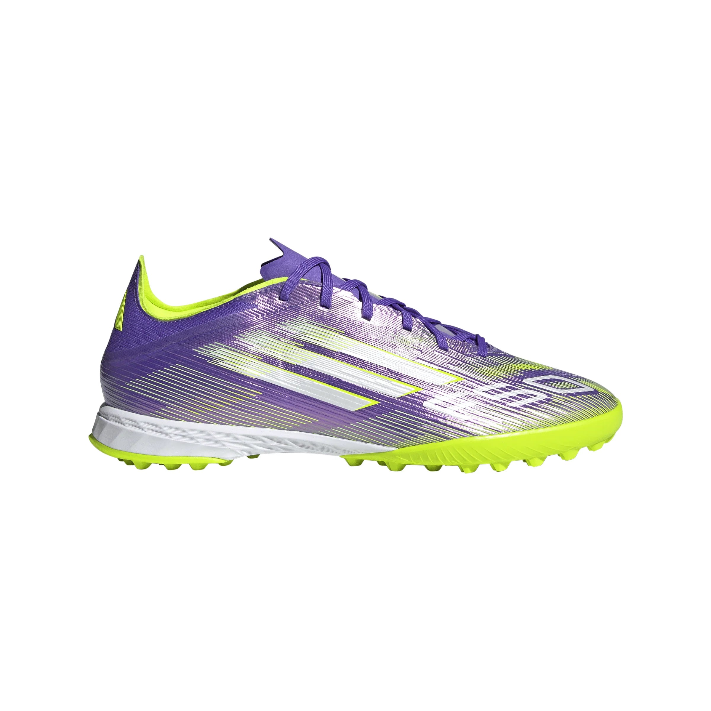 adidas F50 Pro Turf Soccer Cleats Purple White Lemon