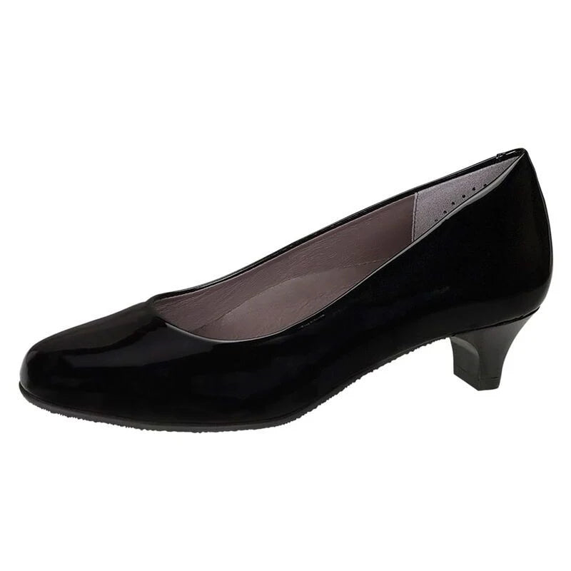 Women's Elaine Kitten Heel in Black Patent