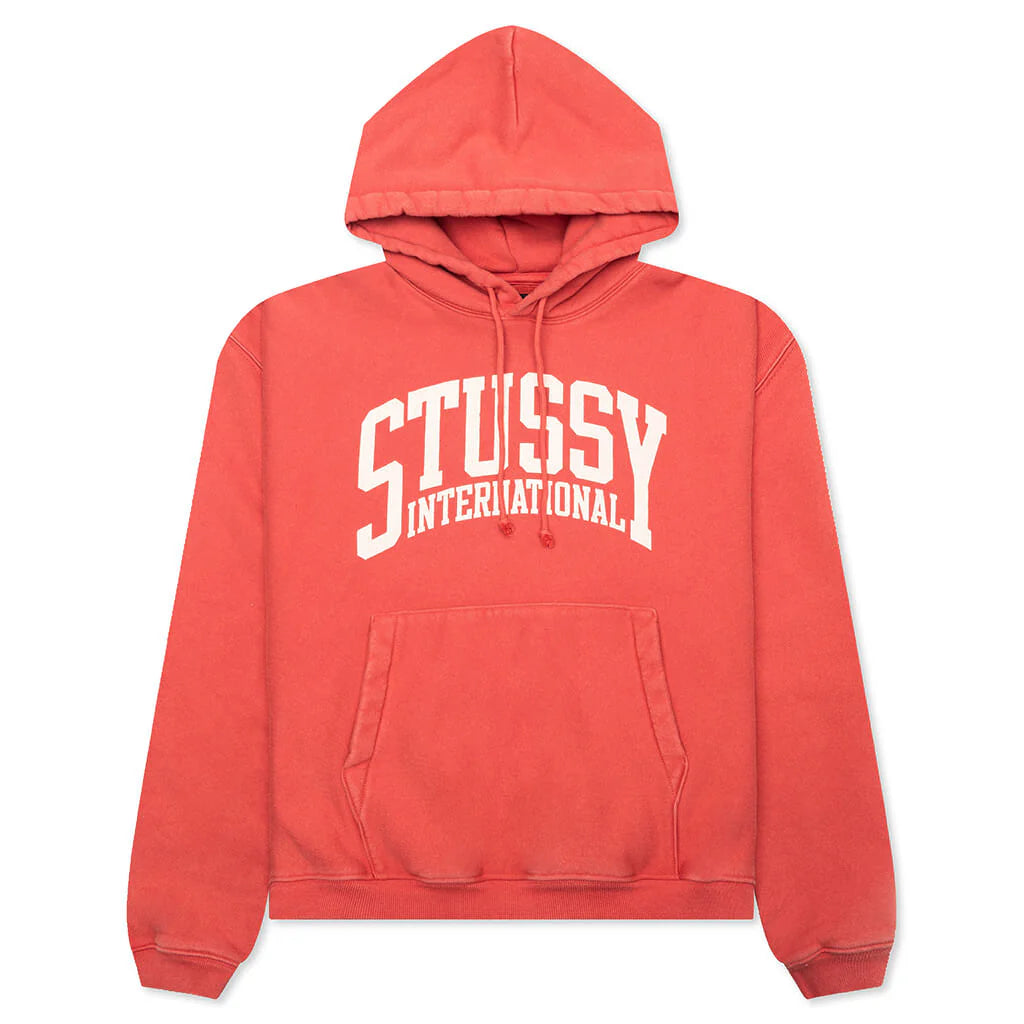 Stussy Intl Relaxed Hoodie Washed Red