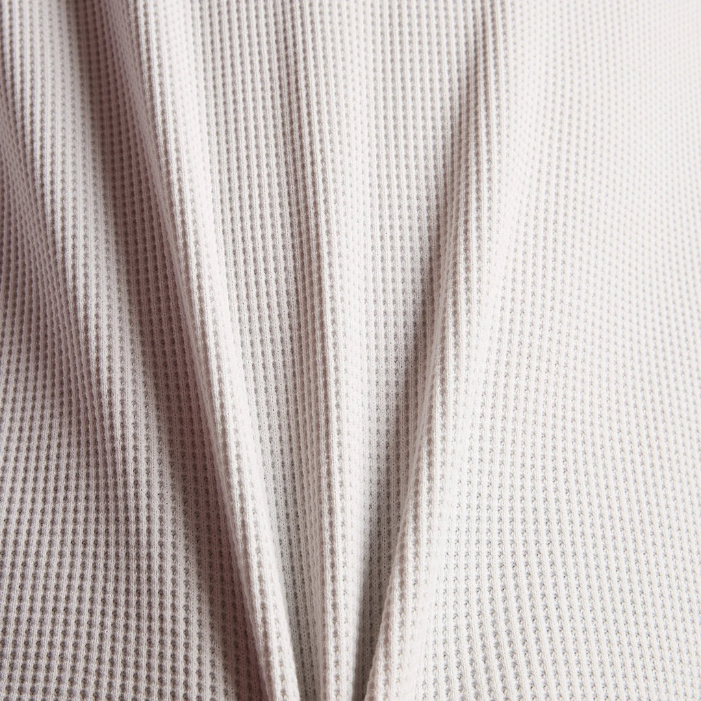 New Balance Numeric Waffle Knit Long Sleeve Henley Oatmeal