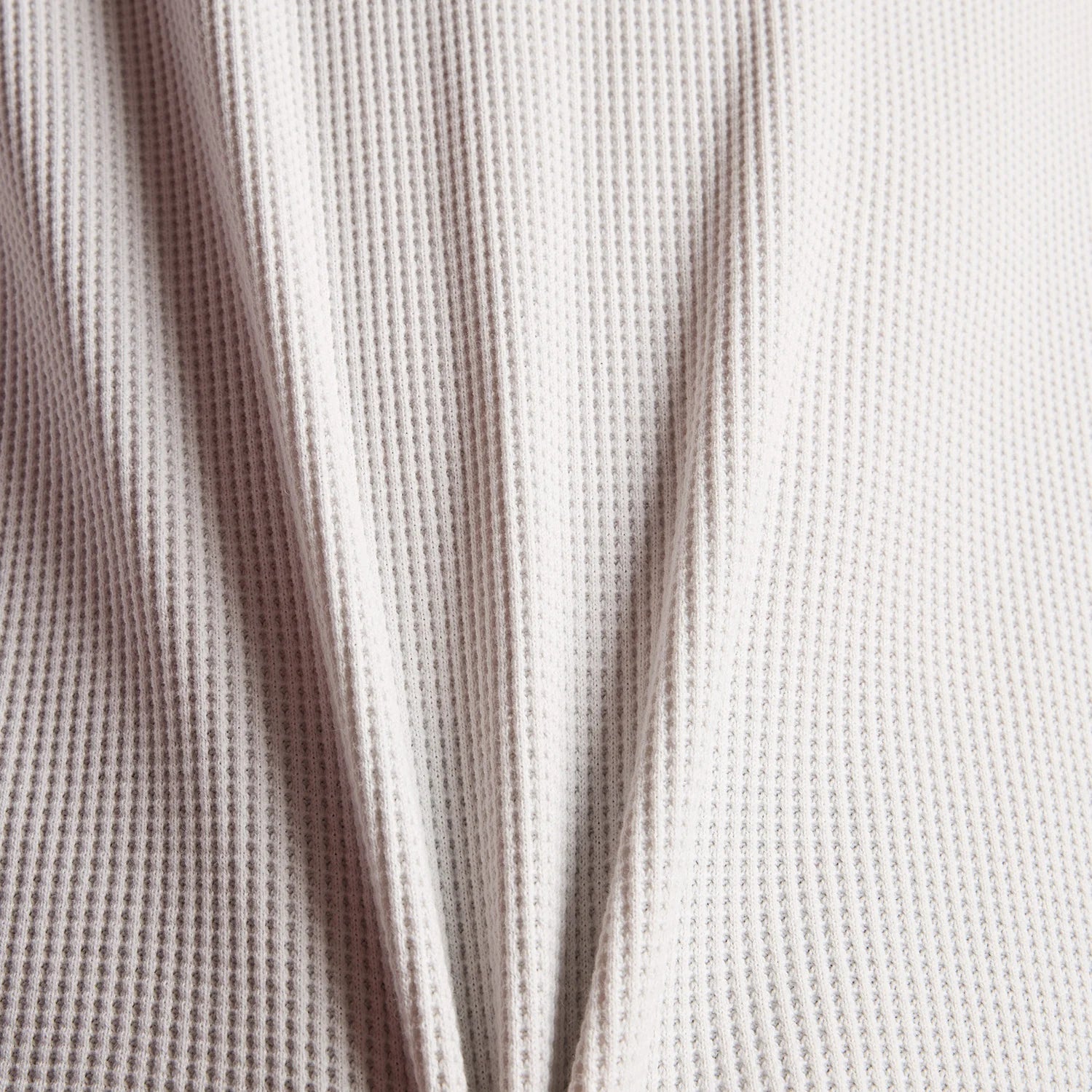 New Balance Numeric Waffle Knit Long Sleeve Henley Oatmeal