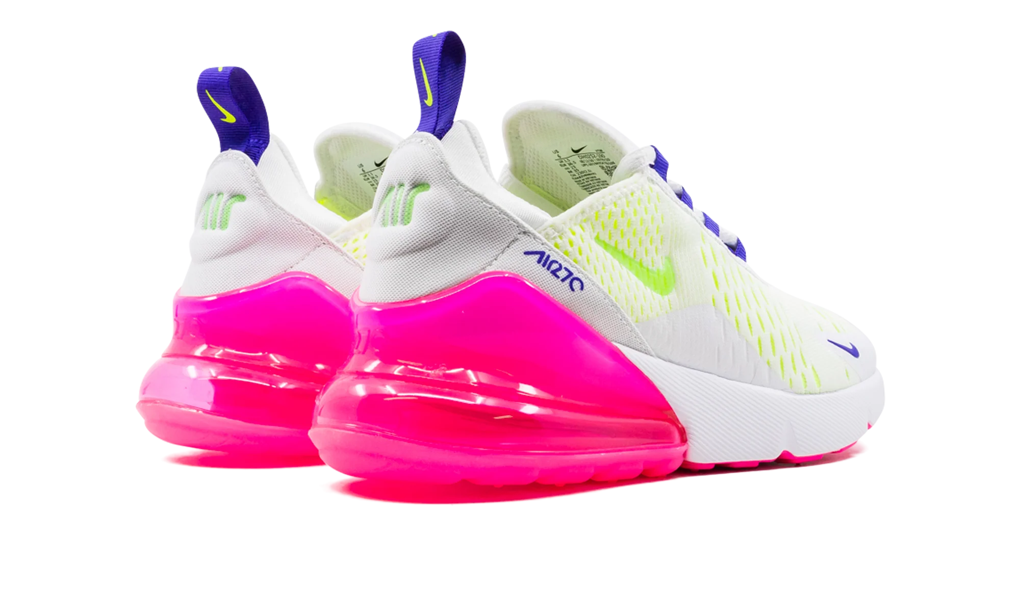 AIR MAX 270 MNS WMNS"White/ Pink Blast/ Volt" DH0252 100