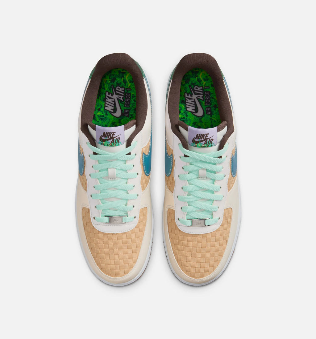 Air Force 1 Retro Sesame and White Mens Lifestyle Shoe Summit White Glacier Blue Mint Foam