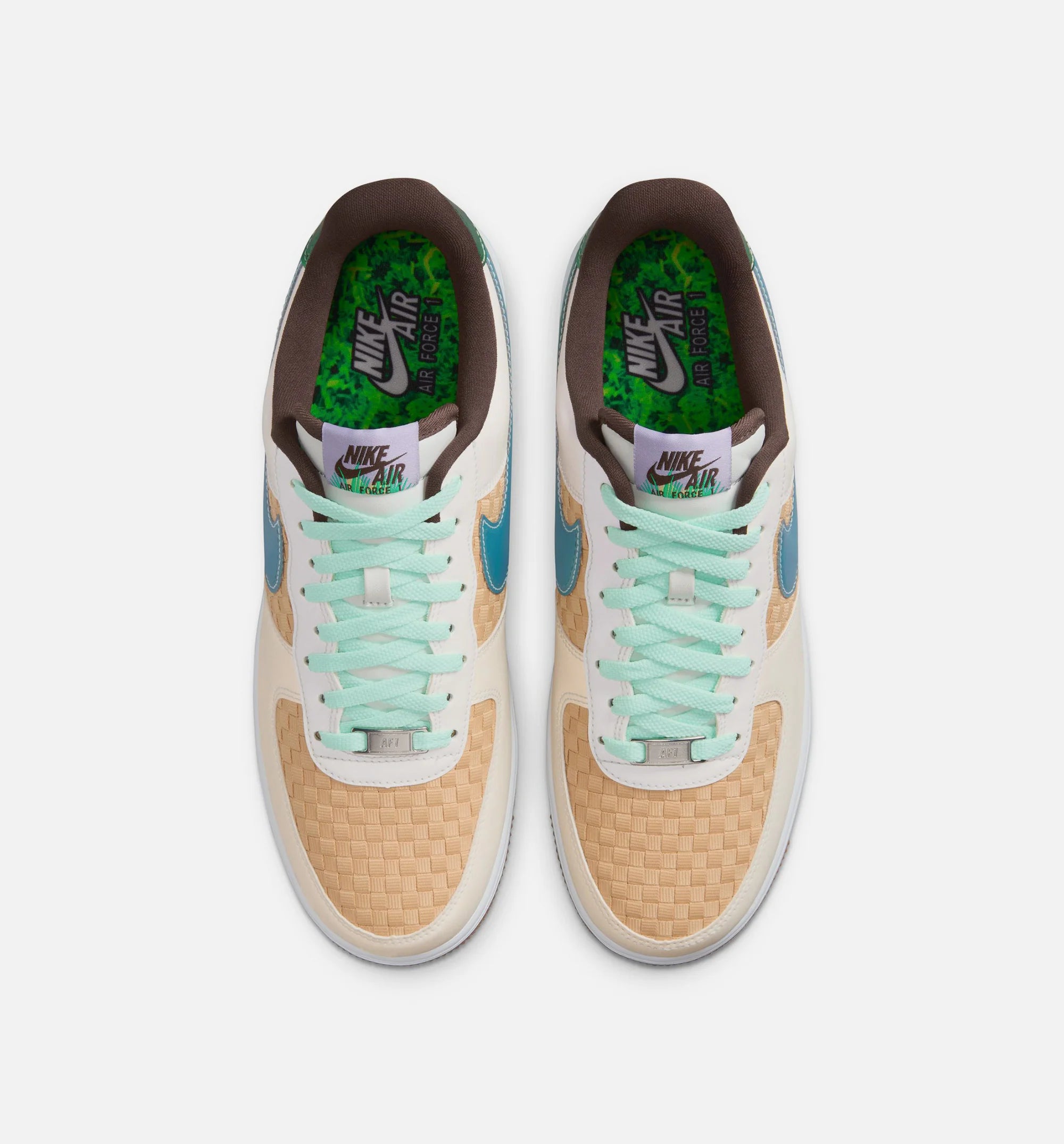 Air Force 1 Retro Sesame and White Mens Lifestyle Shoe Summit White Glacier Blue Mint Foam