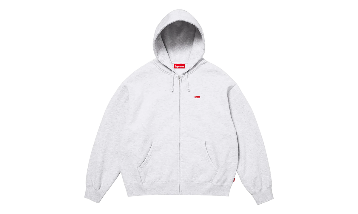 Small Box Zip Up Hooded Sweatshirt "SS26 - Ash Grey" SU27354