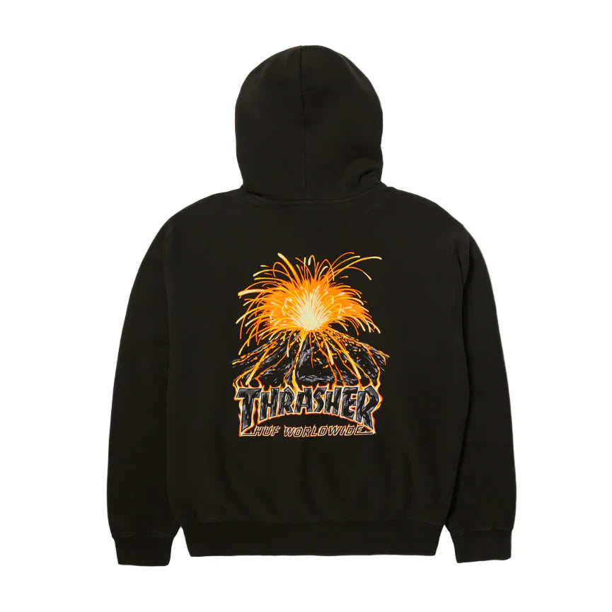Huf Meltdown Heavyweight Hoody Black