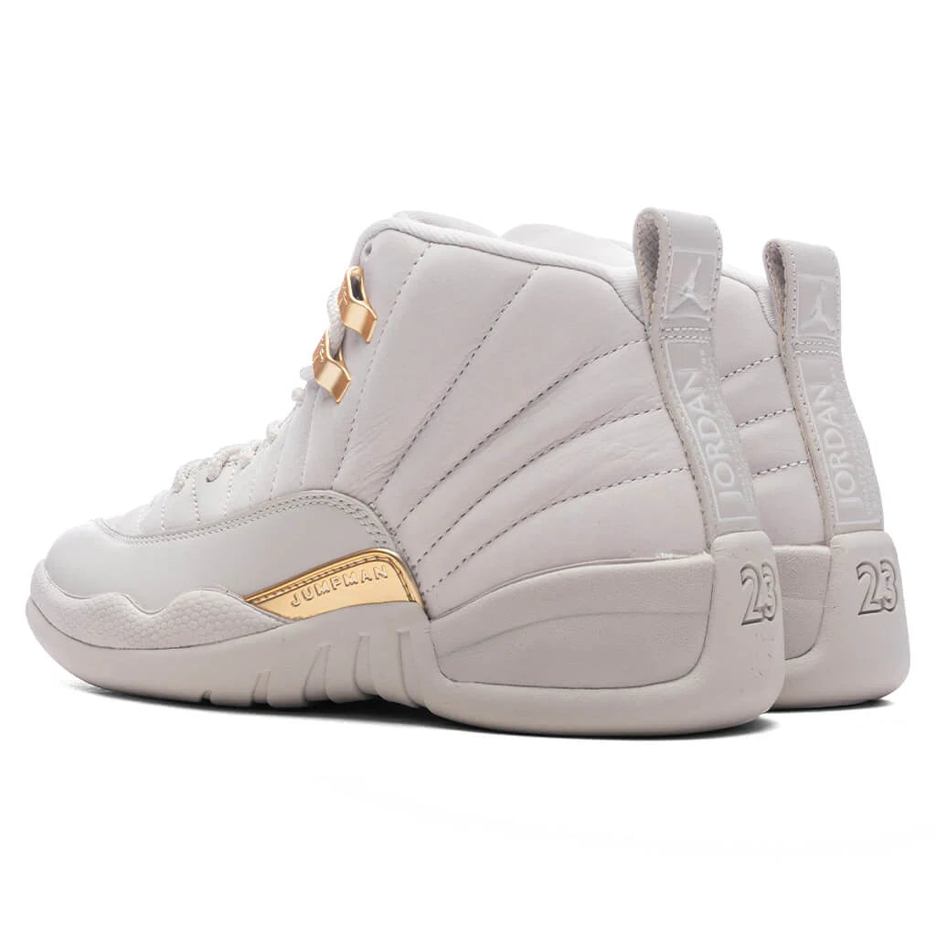 Womens Air Jordan 12 Retro Phantom Metallic Gold White