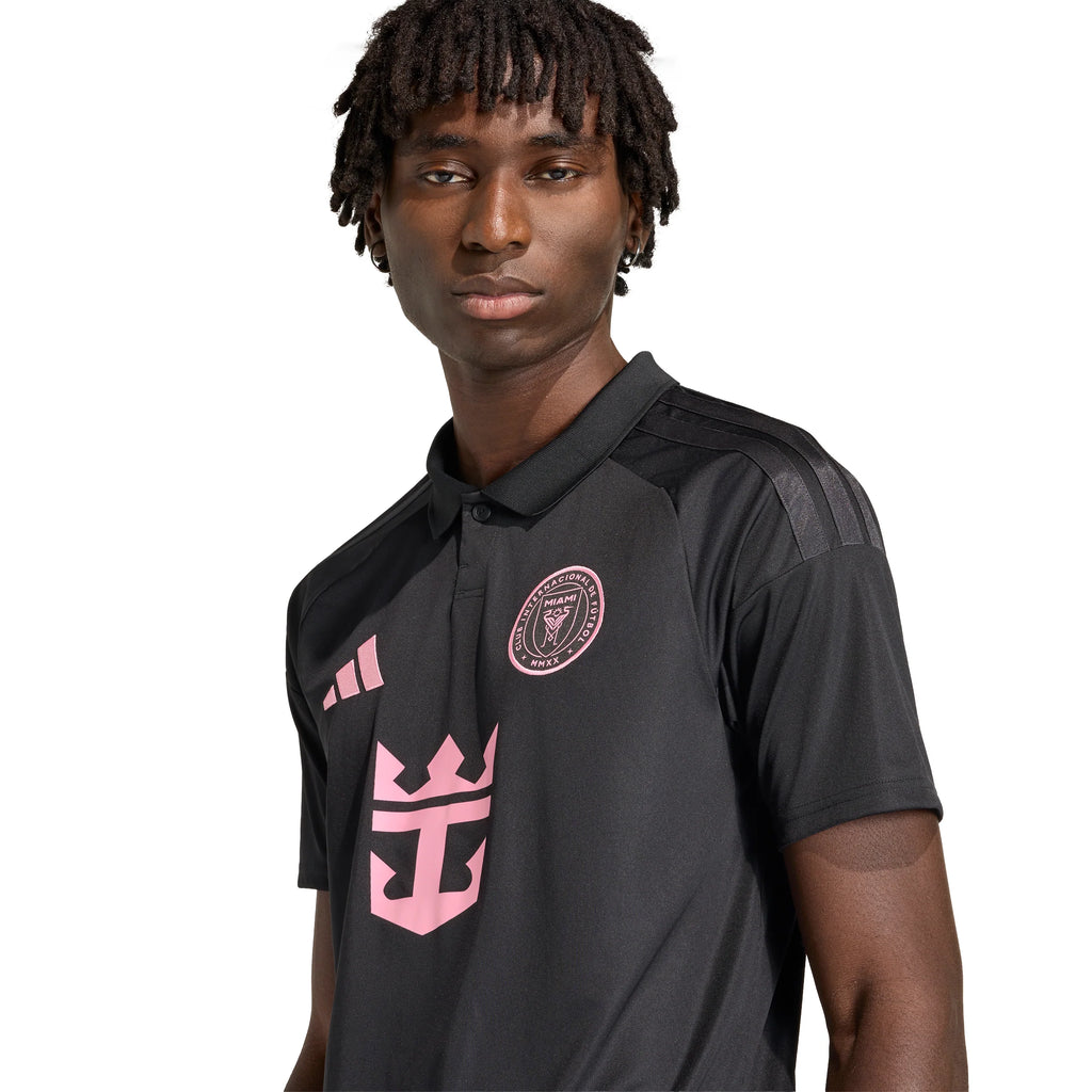 adidas Inter Miami CF Away Messi Mens Soccer Jersey 26 27 Black Pink