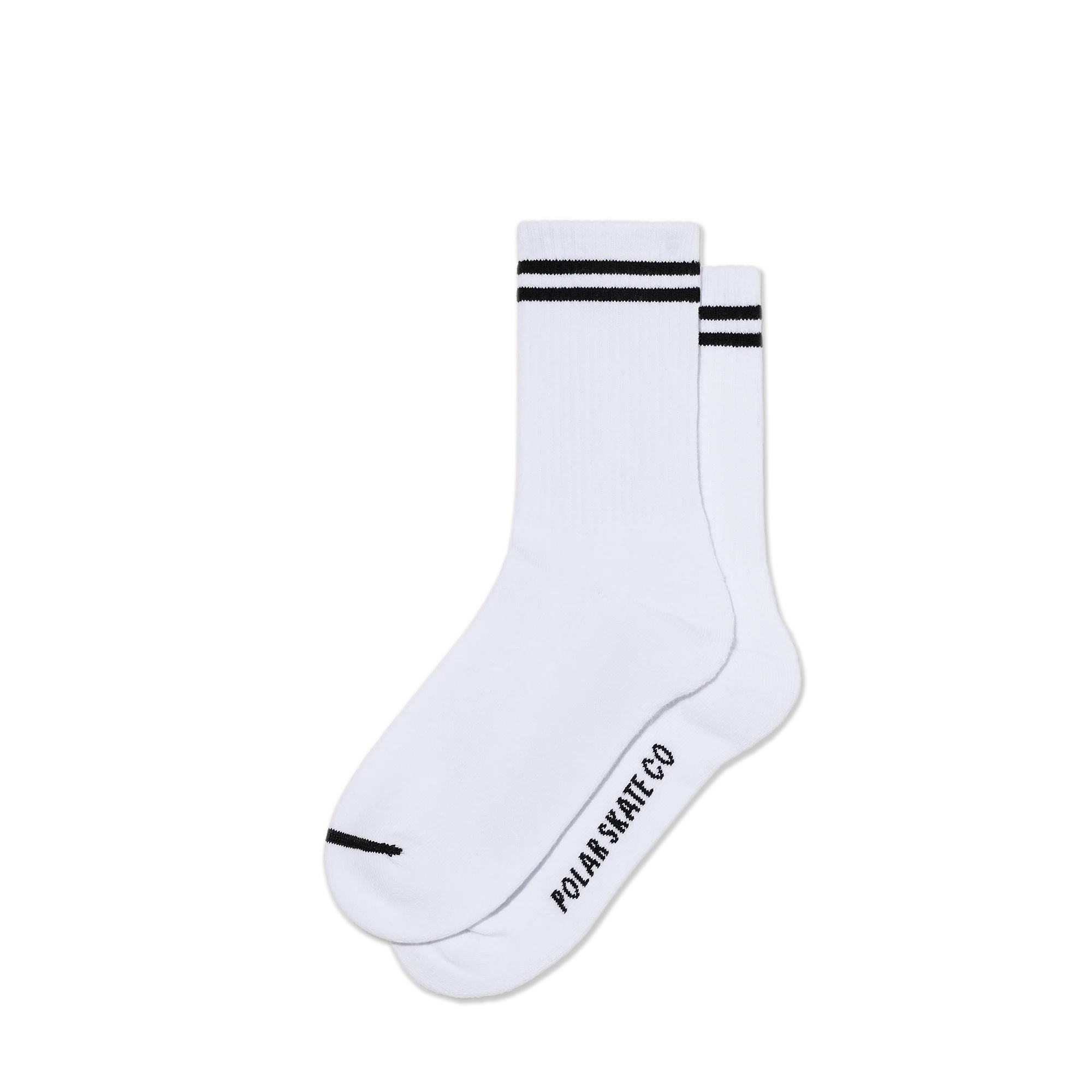 Polar Rib Socks 2 Stripe White Black