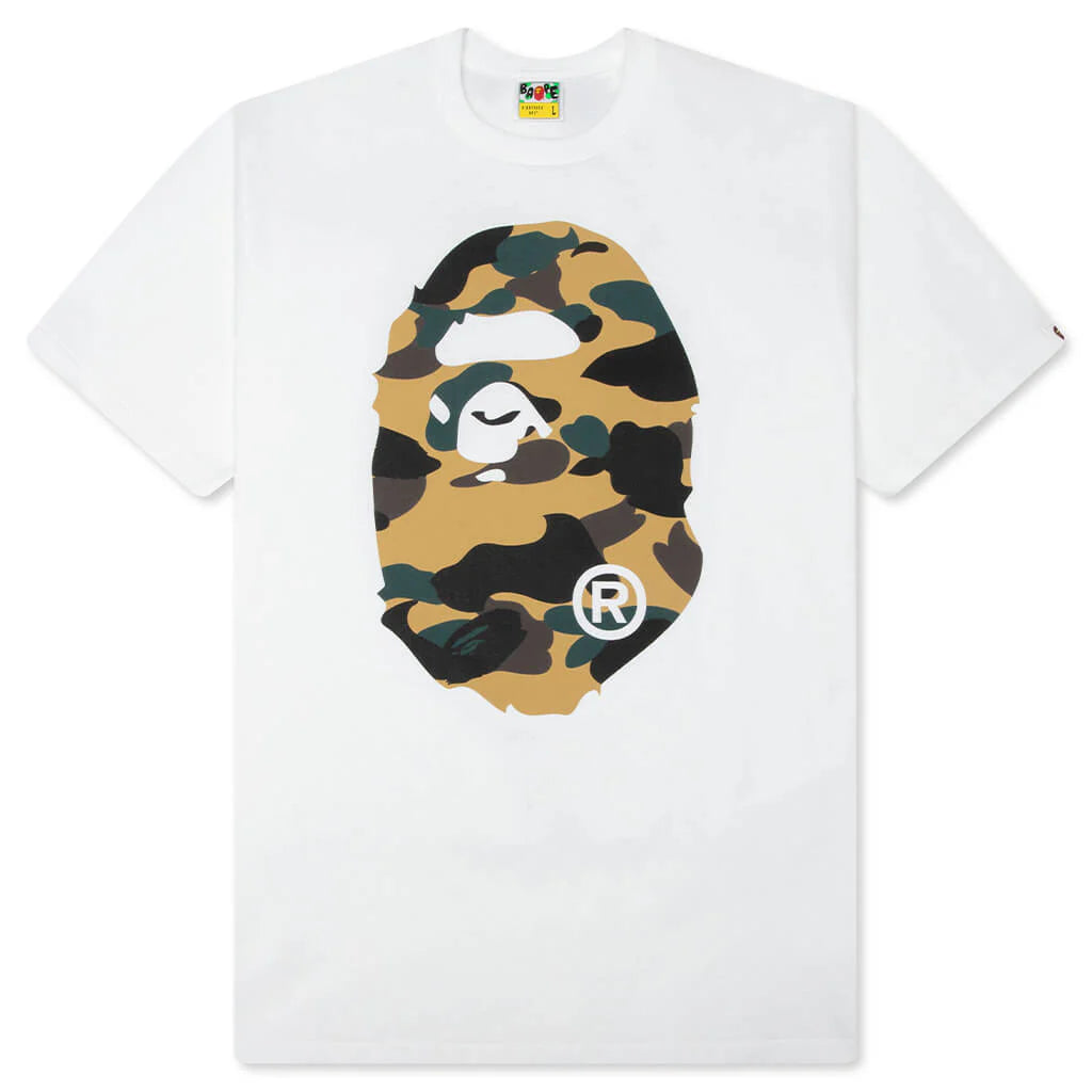 1st Camo Big Ape Head Tee White Yellow