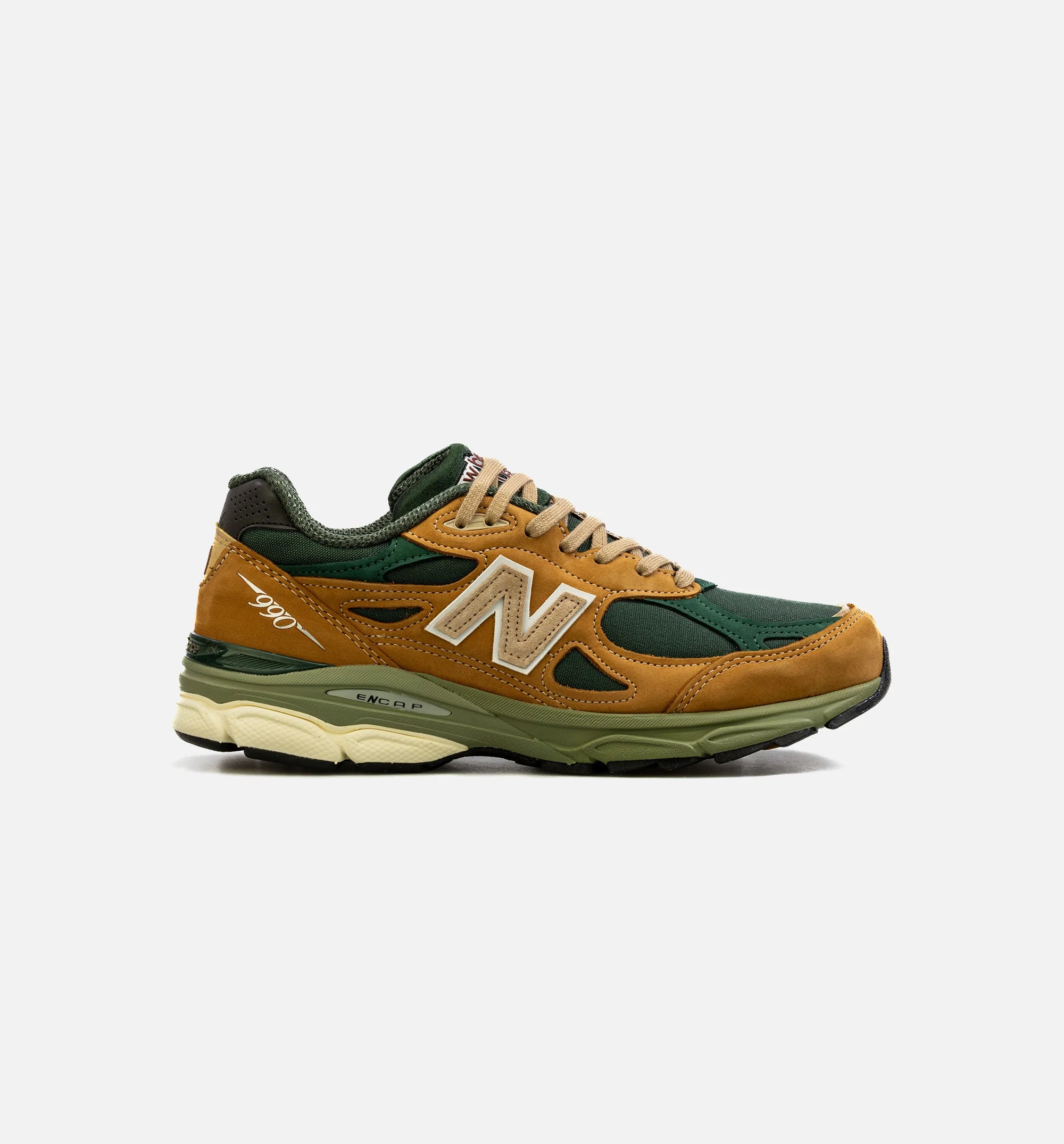 Made in USA 990v3 Mens Lifestyle Shoe Brown Green