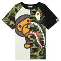 Kids ABC Camo Shark Milo Tee Green