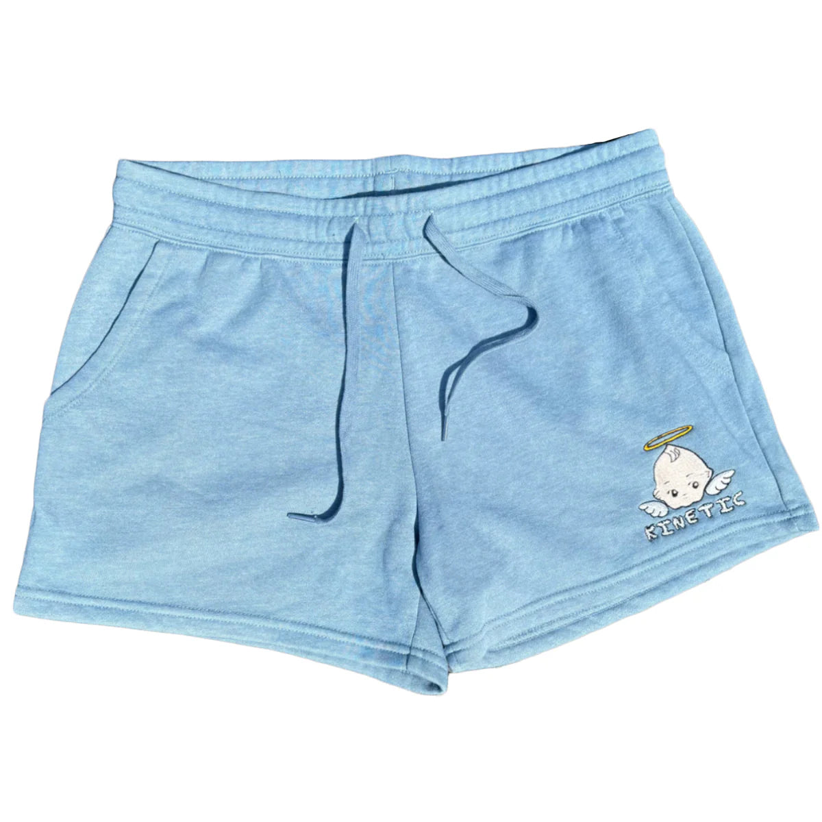 Kinetic Womens Kewpie Sweat Shorts Misty Blue