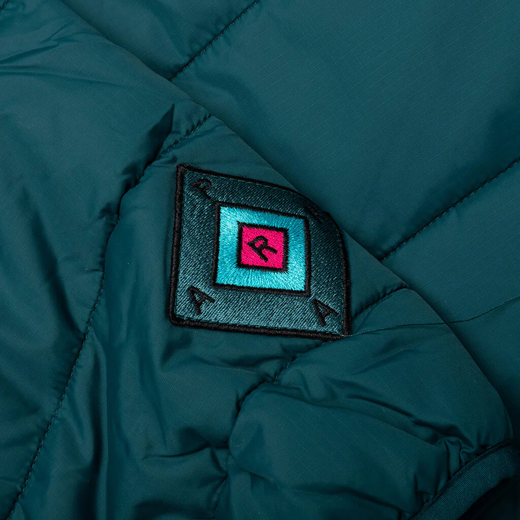 Colored Landscaped Jacket Deep Sea Green