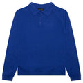 Hogan Pointelle Raglan Sleeve Sweater Polo Indeevar Blue