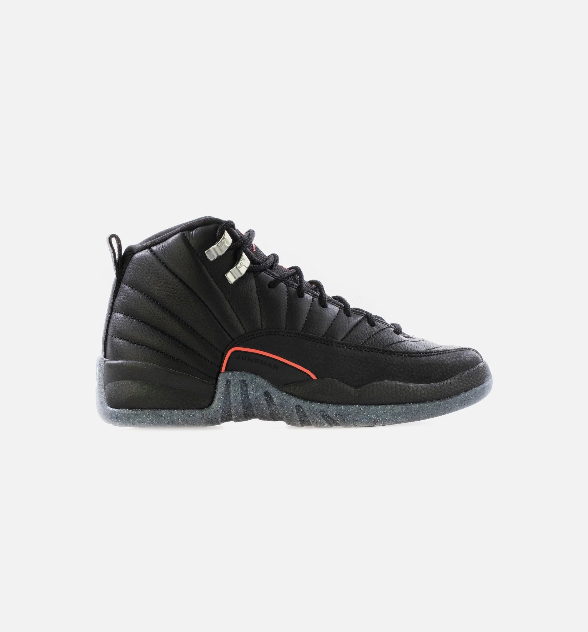 Air Jordan 12 Retro Utility Grade School Lifestyle Shoe Black Limit One Per Customer