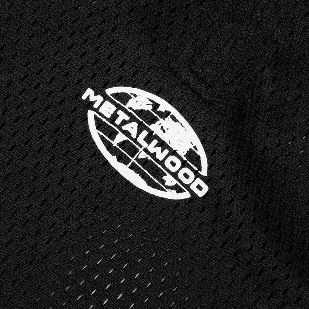Quarter Zip Jersey Polo Black
