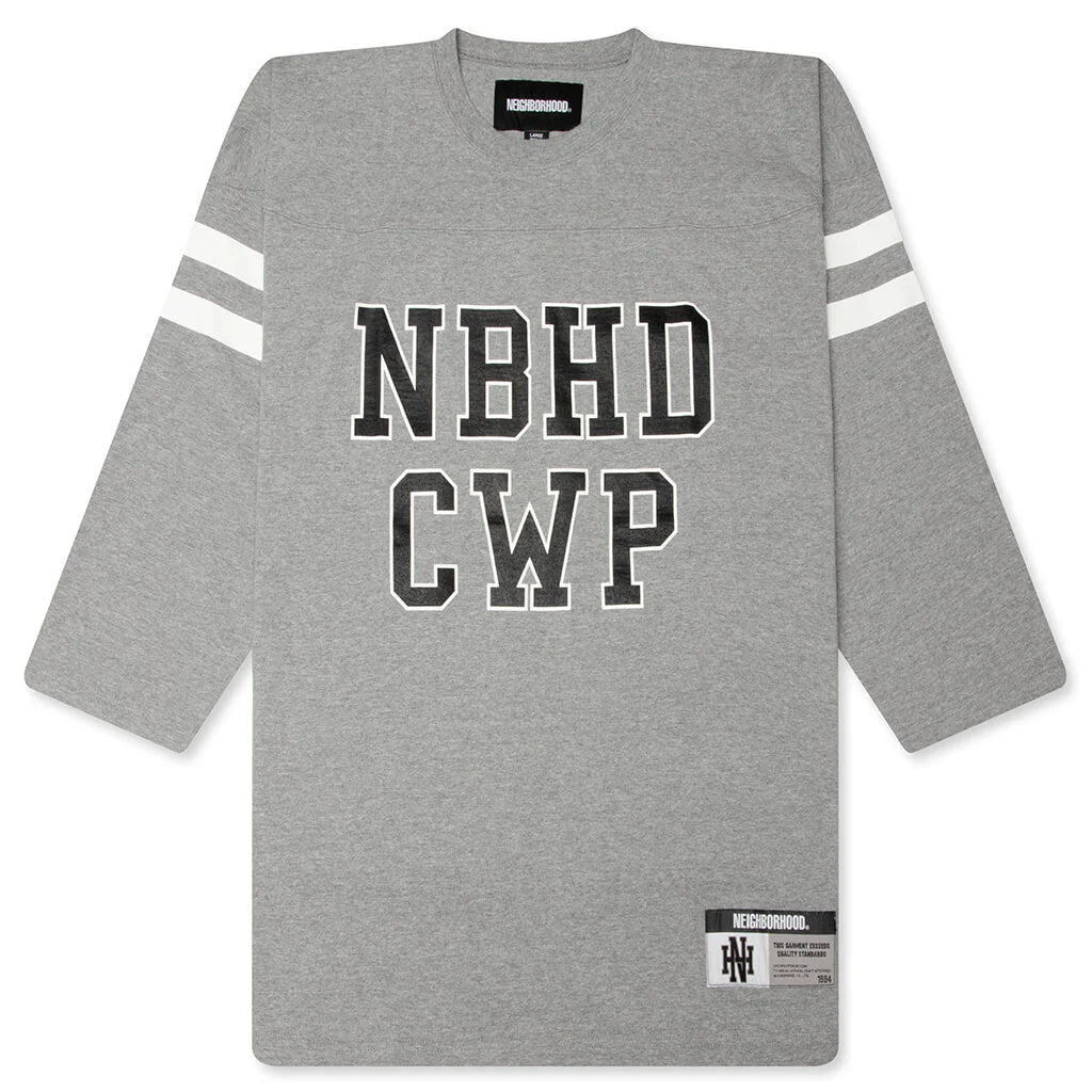 L S Football Shirt Grey