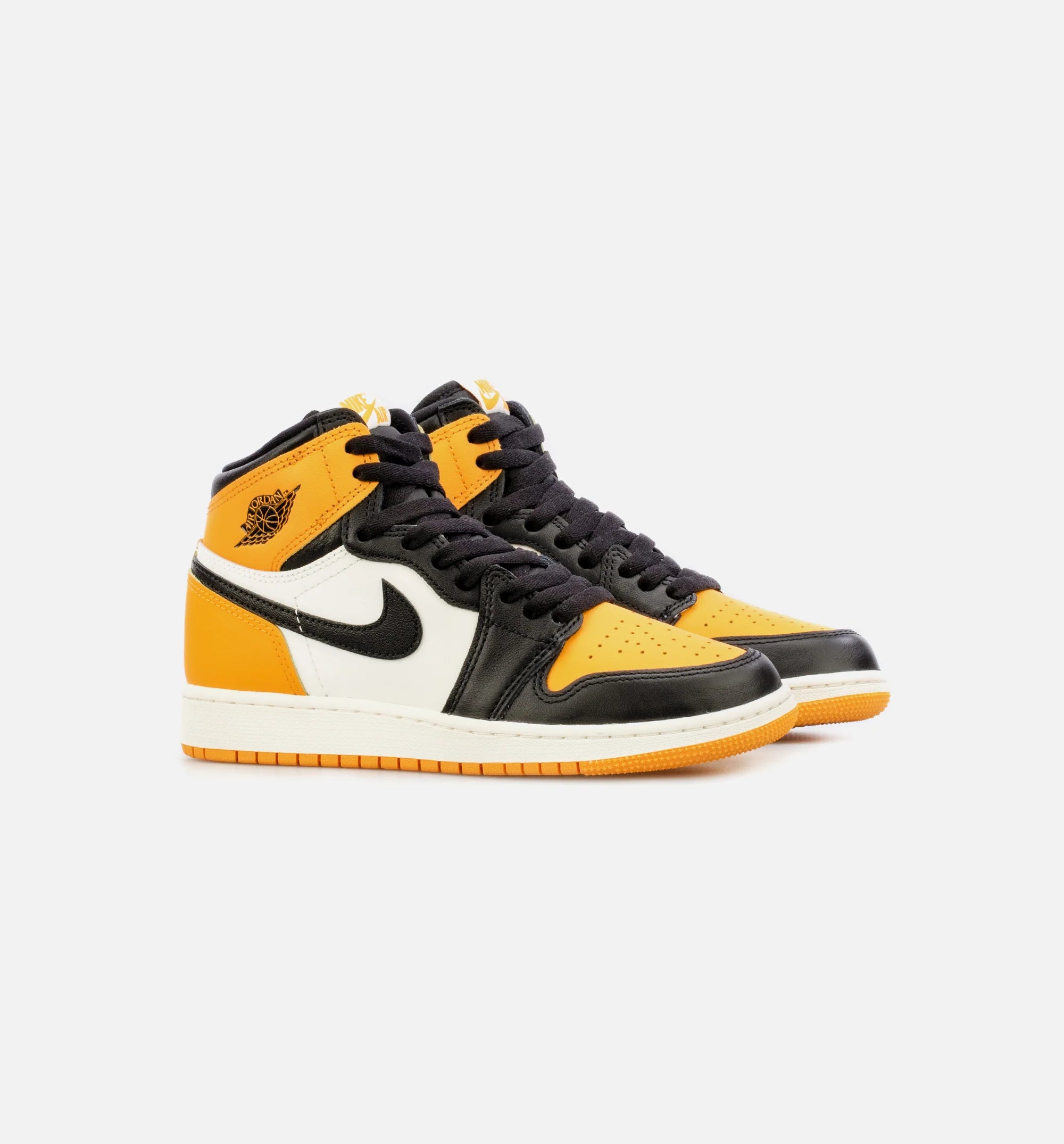Air Jordan 1 Retro High Taxi Grade School Lifestyle Shoe Black Yellow Free Shipping